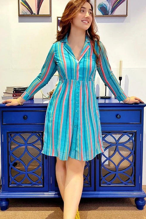 Harper Striped Skater Dress